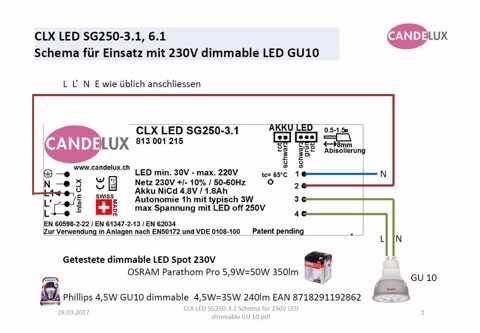 Solution APN-NLF LED GU10  Notlichtfunktion